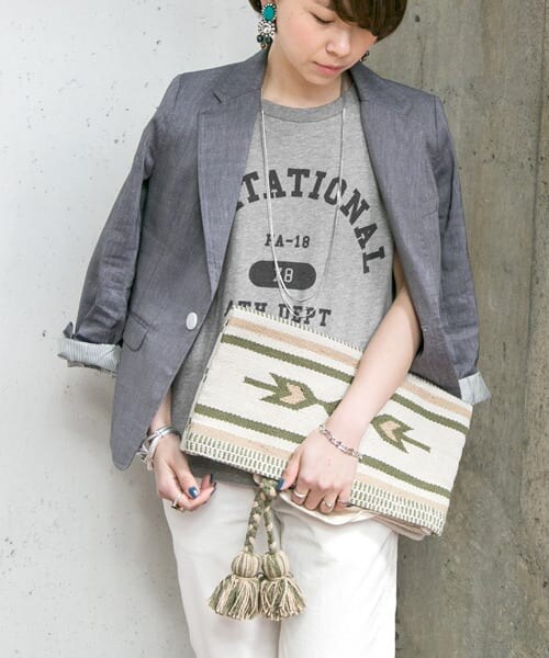 URBAN RESEARCH DOORS（アーバンリサーチドアーズ）の「オルテガ2wayクラッチバッグ（クラッチバッグ・レディース・KHAKI/RED/BLACK・one）」の5枚目の写真