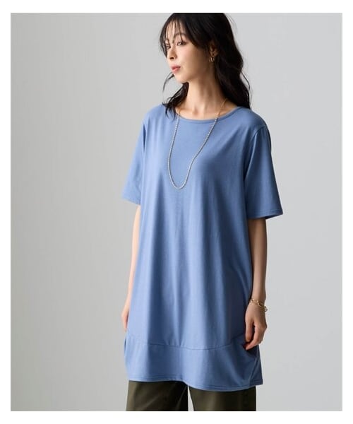 nissen（ニッセン）の「吸水速乾コクーンゆるシルエットカットソーチュニック（選べる3袖丈）（チュニック・レディース・黒/チャコールグレー/セージグリーン/ベイクドピンク/スモーキーブルー・S~M相当/L~LL相当/3L~4L相当/5L~6L相当）」の19枚目の写真