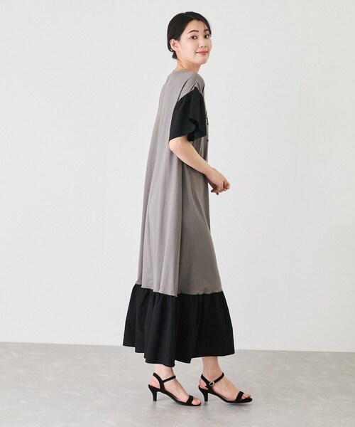 Jayro（ジャイロ）の「フロッキーロゴドッキングワンピース（ワンピース・レディース・ブラック/グレー/ネイビー・M）」の18枚目の写真