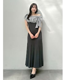 dazzlin | ショルダーリボンフリルカットワンピース(ワンピース)