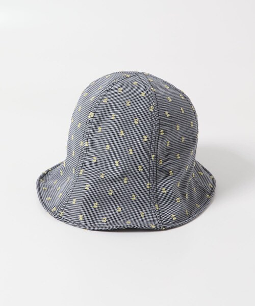 KBF（ケイビーエフ）の「刺繍チェックチューリップHAT（ハット・レディース・BLACK/BLUE・one）」の9枚目の写真