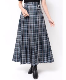 MERCURYDUO | オリジナルチェックプリーツレイヤードスカート(スカート)