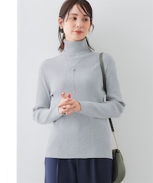 7days Life Styling | リブタートルネックニット(乾燥機OK・ウォッシャブル・静電気防止・毛玉になりにくい・UVカット)<大きいサイズ有>(ニット/セーター)