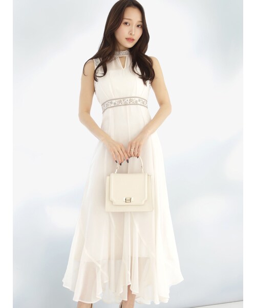 MERCURYDUO（マーキュリーデュオ）の「カラーエンブロイダリードレス（ドレス・レディース・アイボリー/ブルー・S/M）」の2枚目の写真