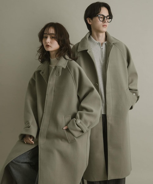 SENSE OF PLACE by URBAN RESEARCH(センスオブプレイスバイアーバンリサーチ)の「『ユニセックス』バルマカーンルーズコート(テーラードジャケット・メンズ・BLACK/D.BROWN/BEIGE/BRN×CHA・M/L)」の4枚目の写真