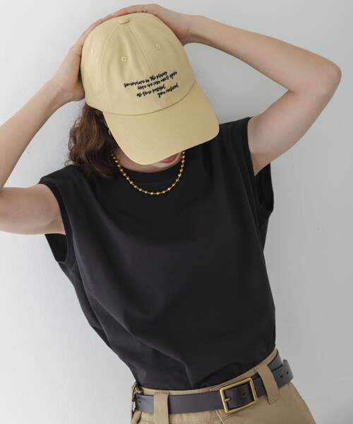 URBAN RESEARCH Sonny Label（アーバンリサーチサニーレーベル）の「エンブロイダリーメッセージキャップ（キャップ・レディース・イエローベージュ/ブルー/レッドブラウン・One）」の21枚目の写真