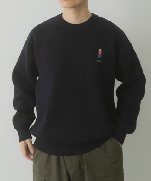 ITEMS URBANRESEARCH（アイテムズ アーバンリサーチ）の「Teddy Bear スウェットライクニット（ニット/セーター・メンズ・OML/BGD/NVY・M/L）」の16枚目の写真