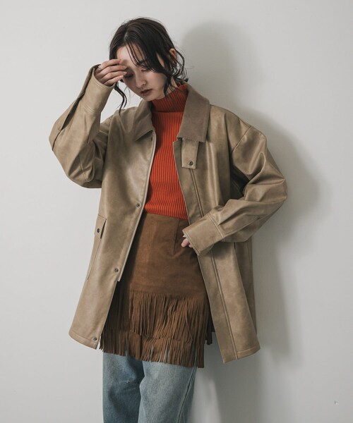 SENSE OF PLACE by URBAN RESEARCH（センスオブプレイスバイアーバンリサーチ）の「FLハンティングジャケット（テーラードジャケット・レディース・BLACK/BEIGE/BROWN・one）」の3枚目の写真