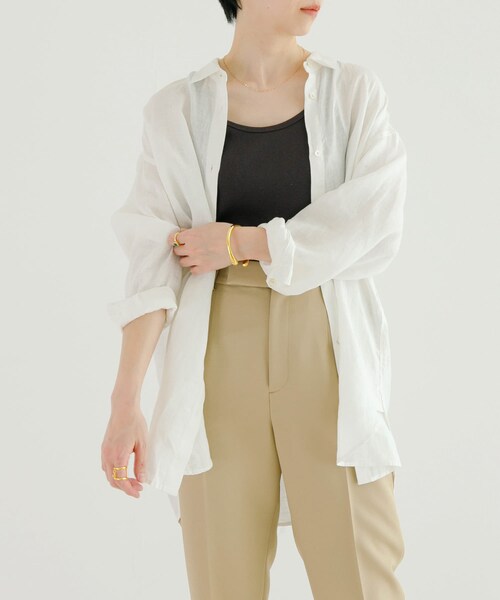 URBAN RESEARCH（アーバンリサーチ）の「『MADE IN JAPAN』リブタンクトップ（タンクトップ・レディース・SILVER/WHITE/BLUE GRAY/CHARCOAL・FREE）」の11枚目の写真