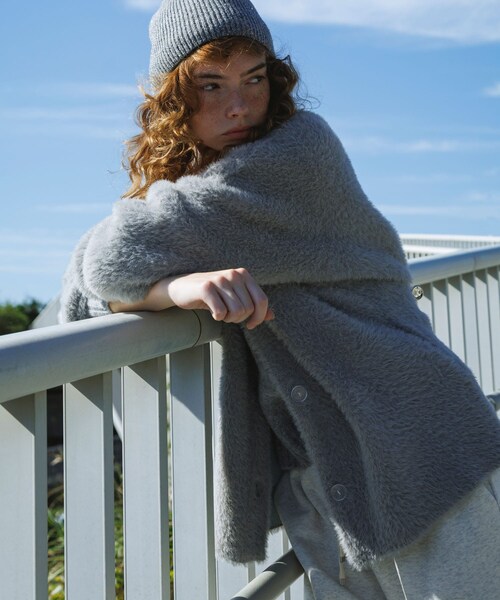 URBAN RESEARCH Sonny Label（アーバンリサーチサニーレーベル）の「ダブルフェイスバイカラーカーディガン（カーディガン/ボレロ・レディース・オフ/ベージュ/グレー・FREE）」の14枚目の写真