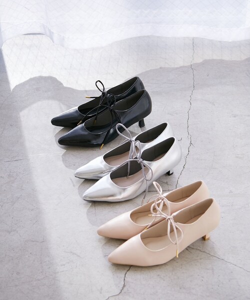 VIS（ビス）の「リボンヒールパンプス（パンプス・レディース・ブラック/ピンク/シルバー・L/M/S）」の20枚目の写真