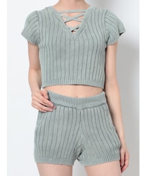 GYDA | 【SETUP着用可】2WAYブリーチワイドリブニットTOPS(ニット/セーター)