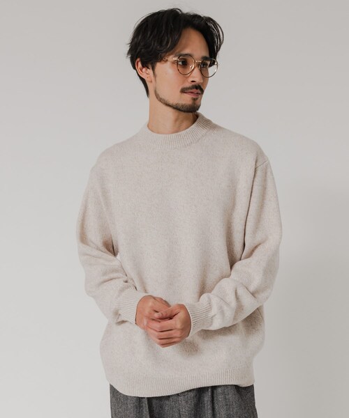 URBAN RESEARCH（アーバンリサーチ）の「MIX MOULINE CREW-NECK KNIT（ニット/セーター・メンズ・BEIGE/GRAY/BLUE/GREEN・M/L）」の18枚目の写真