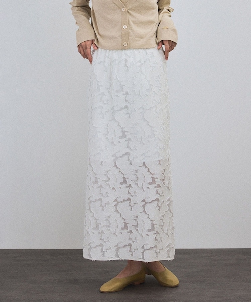 ADAM ET ROPE'（アダムエロペ）の「エルブジャガードスリットナロースカート（スカート・レディース・ブラック/ホワイト/ブラウン/イエロー・F）」の7枚目の写真