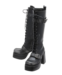 MURUA | レースアップベルトロングブーツ(ブーツ)