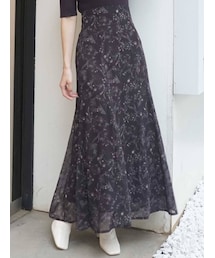 MERCURYDUO | ボタニカルフラワーマーメイドフレアスカート(スカート)