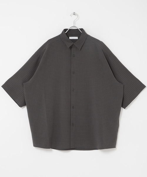 SENSE OF PLACE by URBAN RESEARCH（センスオブプレイスバイアーバンリサーチ）の「マイクロチェックエクストラルーズショートスリーブシャツ（シャツ/ブラウス・メンズ・BLACK/BROWN/GREEN/NAVY/WHITE・M/L）」の5枚目の写真