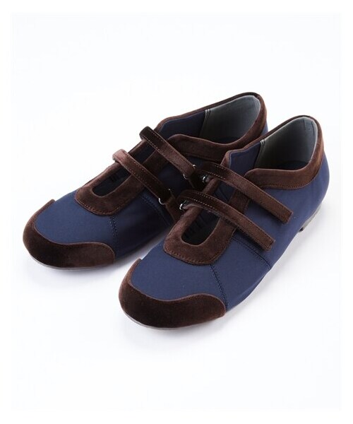 nissen（ニッセン）の「【ゆったり幅広】痛いところにやさしいダブルベルトシューズ（ワイズ４Ｅ）（バレエシューズ・メンズ・黒/ネイビー×ブラウン/ワインレッド/【ドロップ】アイボリー系・M=23.0~23.5cm/4E/L=24.0~24.5cm/4E/LL=25.0~25.5cm/4E/3L=26.0~26.5cm/4E）」の8枚目の写真