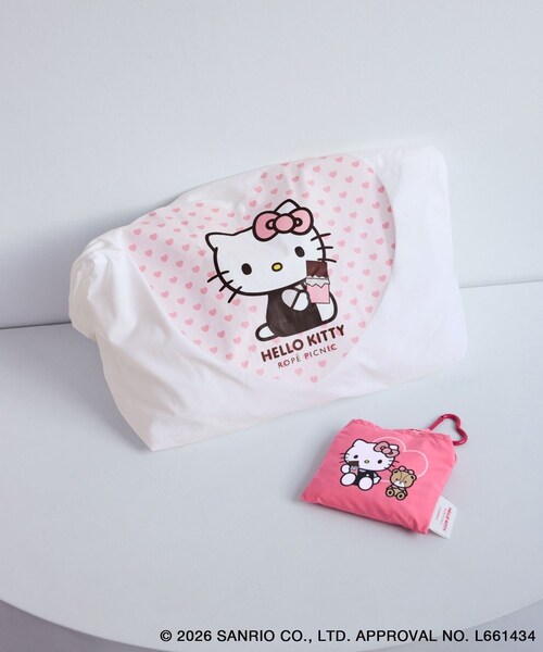 ROPE' PICNIC(ロペピクニック)の「【ROPE' PICNIC×ハローキティ】折りたたみエコバッグ(エコバッグ/サブバッグ・レディース・ホワイト/ローズピンク・F)」の16枚目の写真