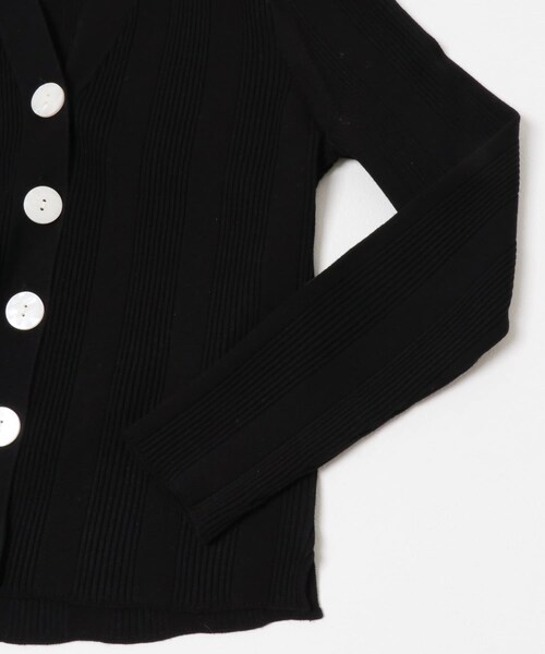 URBAN RESEARCH ROSSO（アーバンリサーチロッソ）の「Torrazzo Donna　Rib Knit Cardigan（カーディガン/ボレロ・レディース・BLACK/BEIGE/GRAY・Free）」の7枚目の写真