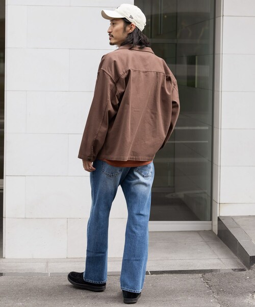 URBAN RESEARCH Sonny Label（アーバンリサーチサニーレーベル）の「CHEF JACKET（カバーオール・メンズ・カーキ/アイボリー/ブラック/ブラウン/ヒッコリー/オンブレ/グレージュCH・M/L）」の21枚目の写真