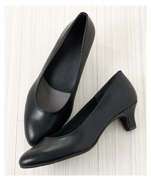 nissen（ニッセン）の「リゲッタスマイル　ミドルヒールパンプス（ワイズ４E相当）ｂｙＲｅ：ｇｅｔＡ（パンプス・メンズ・ブラック・22.5cm/23.0cm/23.5cm/24.0cm/24.5cm/25.0cm）」の3枚目の写真
