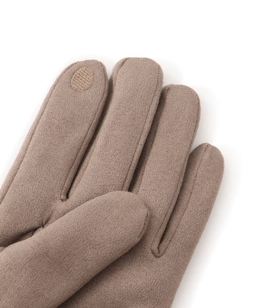 VIS（ビス）の「スマホタッチ刺繍付きムートングローブ（手袋・レディース・ブラック/グレー/ベージュ・F）」の8枚目の写真