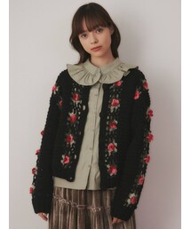 merry jenny | ノーカラークロシェカーディガン(カーディガン/ボレロ)