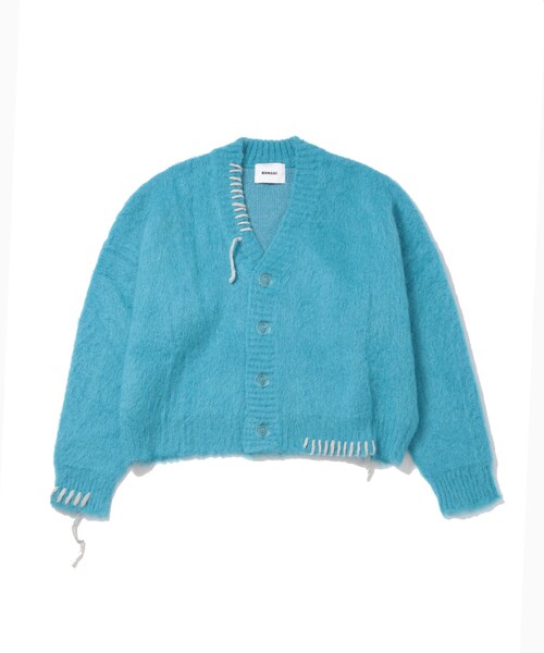 ADAM ET ROPE'(アダムエロペ)の「【BONSAI/ボンサイ】MOHAIR KNIT CARDIGAN(カーディガン/ボレロ・メンズ・グレー/ブルー/パープル・M/S)」の3枚目の写真
