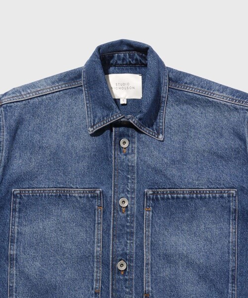 ADAM ET ROPE'（アダムエロペ）の「【STUDIO NICHOLSON/スタジオニコルソン】SAXON REGEB DENIM SHBL（デニムジャケット・メンズ・ブルー系・M/S）」の4枚目の写真