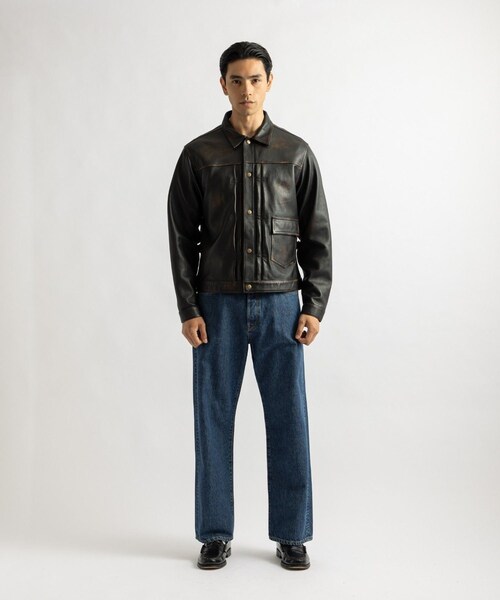 Saturdays NYC(サタデーズ ニューヨークシティ )の「Emil Type-1 Nappa Leather Jacket(ブルゾン・レディース・ダークブラウン・L/M/S/XL)」の14枚目の写真
