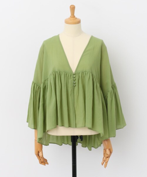 URBAN RESEARCH ROSSO（アーバンリサーチロッソ）の「ボリュームギャザーブラウス（シャツ/ブラウス・レディース・white/matcha・FREE）」の15枚目の写真