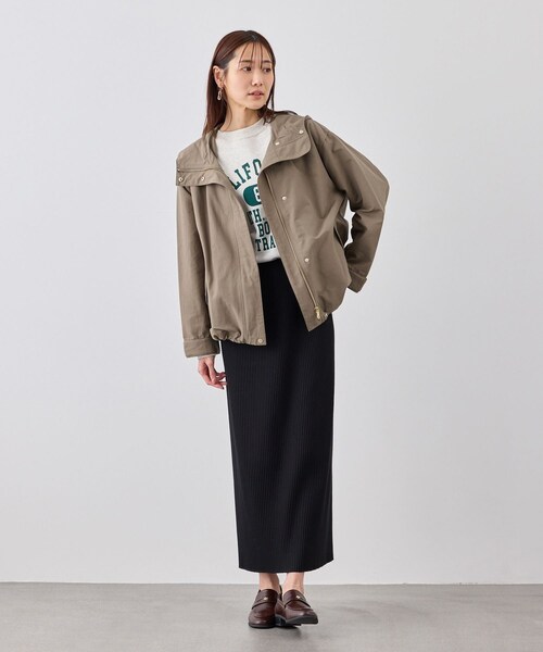 ROPE' PICNIC（ロペピクニック）の「ベーシックマウンテンパーカー スプリングコート/撥水（マウンテンパーカー・レディース・チャコール/キナリ/ダークブラウン/ネイビー・F）」の19枚目の写真