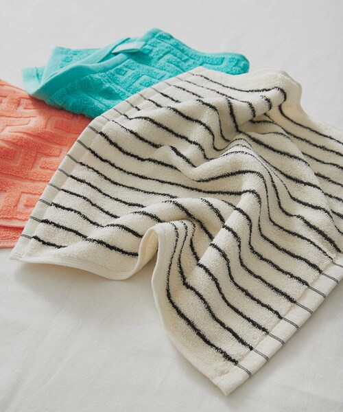 SMELLY（スメリー）の「TETO　SUPIMA COTTON HANDTOWEL（ハンカチ/ハンドタオル・レディース・WH/BK・-）」の4枚目の写真