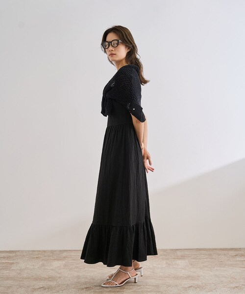 ROPE'（ロペ）の「【洗える】テープヤーンメッシュニットボレロ（カーディガン/ボレロ・レディース・ブラック/ベージュ・F）」の22枚目の写真