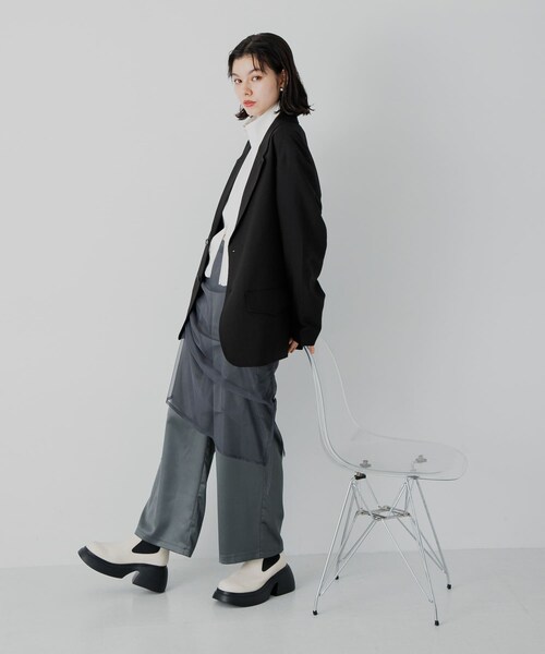 SENSE OF PLACE by URBAN RESEARCH(センスオブプレイスバイアーバンリサーチ)の「『セットアップ対応』シングルルーズジャケット(テーラードジャケット・メンズ・GRAY/BLACK/R.BROWN・M/L)」の14枚目の写真