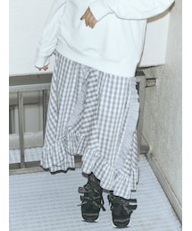 merry jenny | ギンガムコンビフレアスカート(スカート)