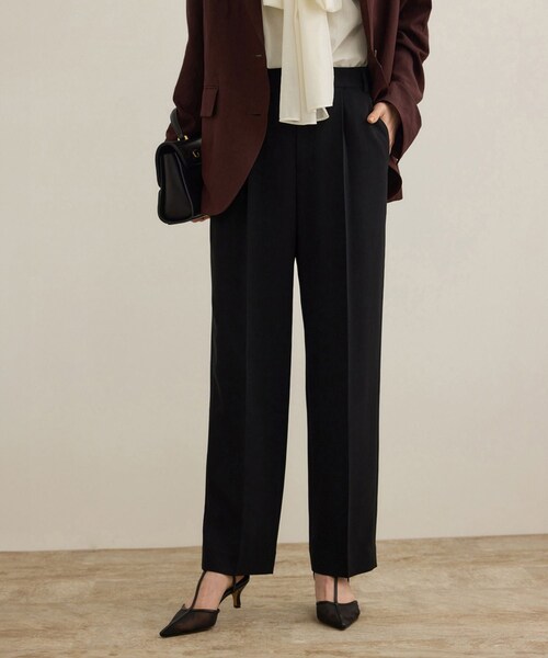 ROPE'（ロペ）の「[美人パンツ]ダブルクロステーパードパンツ/イージーケア（その他パンツ・レディース・ブラック/ベージュ/ピンク・34/36/38/40）」の5枚目の写真