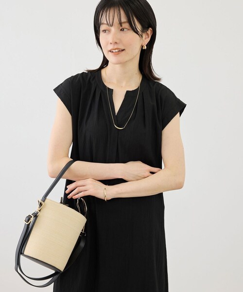 ROPE' PICNIC(ロペピクニック)の「リラックスワンピース(ワンピース・レディース・ブラック/ダークブラウン/ブルー/ワイン・F)」の10枚目の写真