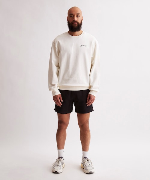 Saturdays NYC(サタデーズ ニューヨークシティ )の「Bowery Script Embroidered Crew(スウェット・メンズ・ブラック/オフホワイト・L/M/S/XL/XS)」の18枚目の写真