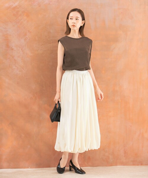 URBAN RESEARCH ROSSO（アーバンリサーチロッソ）の「タフタバルーンスカート（スカート・レディース・BLACK/IVORY・FREE）」の8枚目の写真