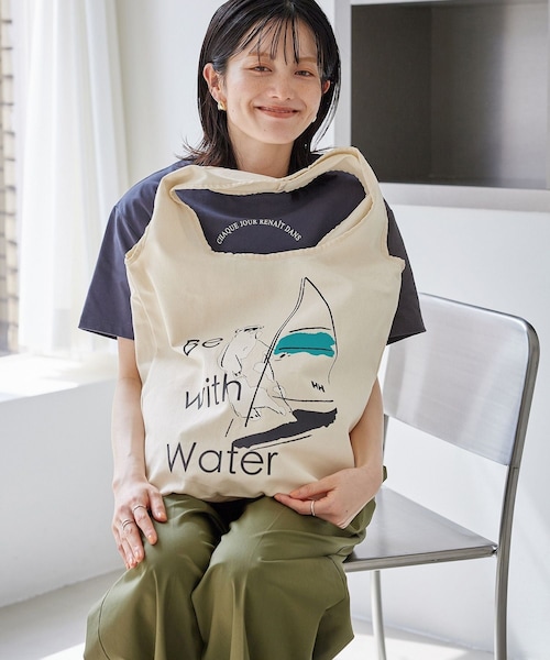 ROPE' PICNIC（ロペピクニック）の「【HERRY HANSEN/へリーハンセン】TEAR DROP TOTE（トートバッグ・レディース・キナリ/キナリ系・F）」の10枚目の写真