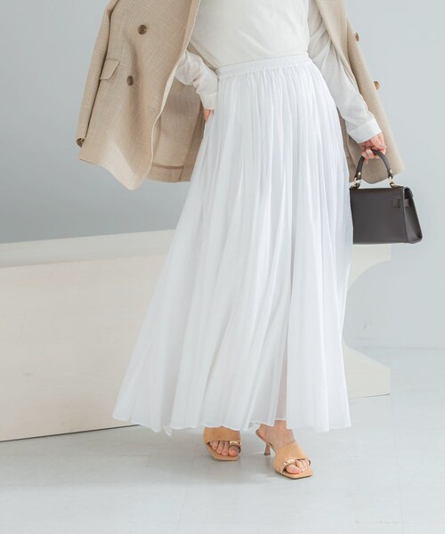 URBAN RESEARCH ROSSO（アーバンリサーチロッソ）の「コットンボリュームマキシスカート（スカート・レディース・WHITE/L/PURPLE/BLACK・Free）」の6枚目の写真