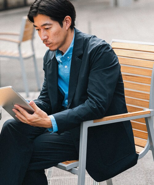 ITEMS URBANRESEARCH（アイテムズ アーバンリサーチ）の「ストレッチナイロン テーラードジャケット（テーラードジャケット・メンズ・KHK/BLK/NVY・M/L）」の3枚目の写真