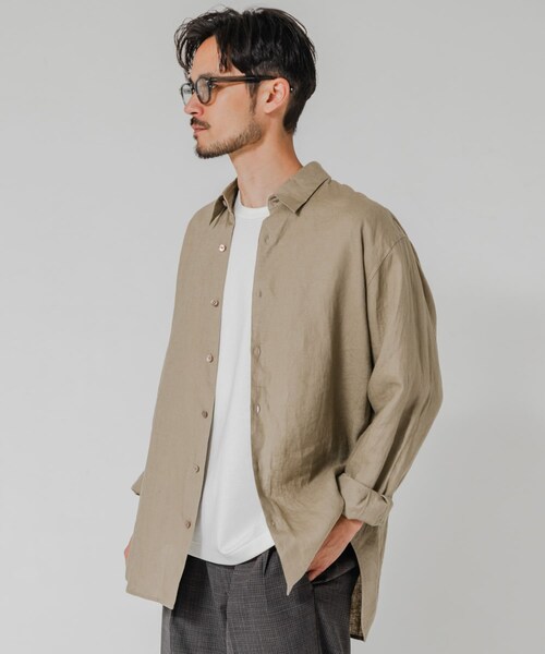 URBAN RESEARCH（アーバンリサーチ）の「LINEN REGULAR SHIRTS（シャツ/ブラウス・メンズ・BLACK/BEIGE/NAVY/SAX・M/L）」の17枚目の写真