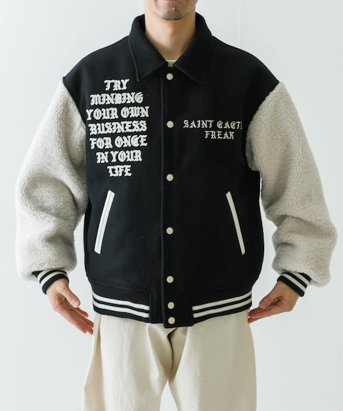 URBAN RESEARCH（アーバンリサーチ）の「SAINT M××××××　LMA（スタジャン・メンズ・BLACK・L/XL）」の4枚目の写真