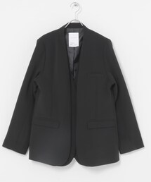 URBAN RESEARCH ROSSO | ELENDEEK LAYERED COLLARLESS JACKET(ノーカラージャケット)