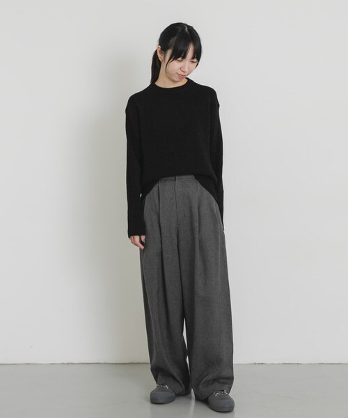 EKAL（エカル）の「ハイゲージモールニットプルオーバー（ニット/セーター・レディース・ホワイト/グレー/ブラック・One）」の19枚目の写真