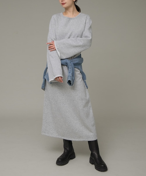 URBAN RESEARCH Sonny Label（アーバンリサーチサニーレーベル）の「リラクシースウェットドレスワンピース（ワンピース・レディース・チャコール/グレー/ブラウン・FREE）」の2枚目の写真