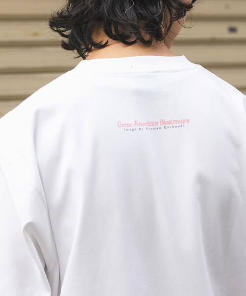 URBAN RESEARCH DOORS(アーバンリサーチドアーズ)の「FORK&SPOON Norman Rockwell Short-SleeveT-shirts(Tシャツ/カットソー・メンズ・OFF/CHARCOAL・4/5)」の9枚目の写真